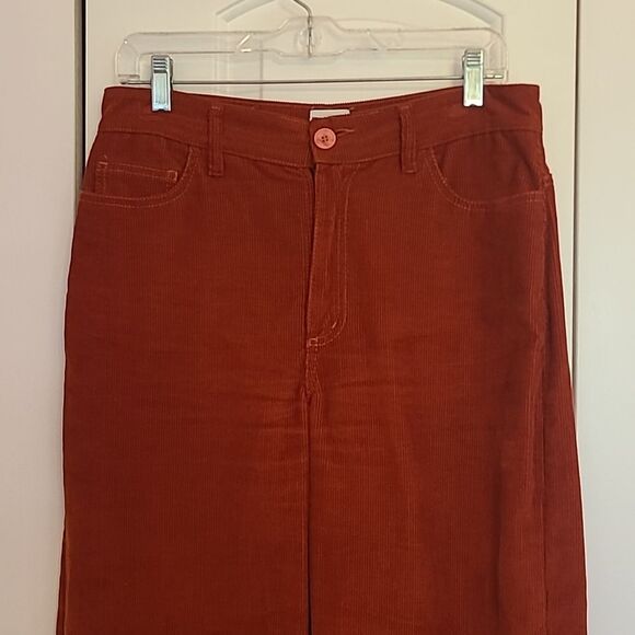 Tach Clothing Palma Pant Ruffle Corderoy Rust Colored Size L - Picture 4 of 14